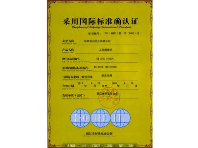  International Standard Confirmation Certificate 